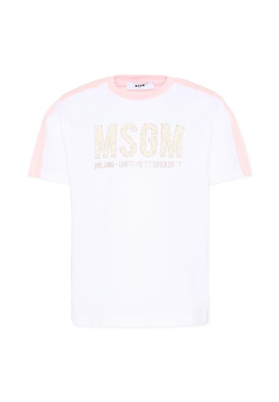 26SS [키즈] 엠에스지엠 티셔츠 S6MSJGTH033 001 78 WHITE