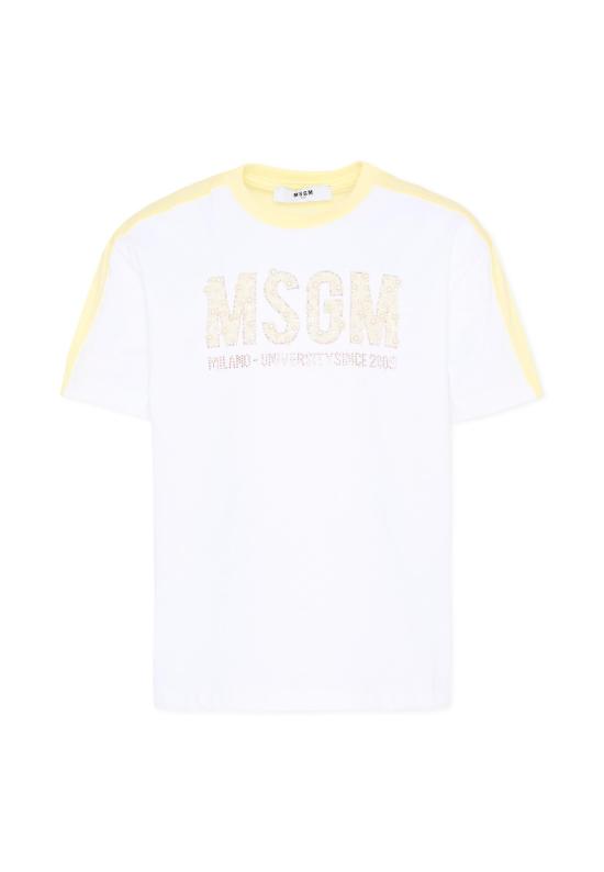 26SS [키즈] 엠에스지엠 티셔츠 S6MSJGTH033 001 79 WHITE