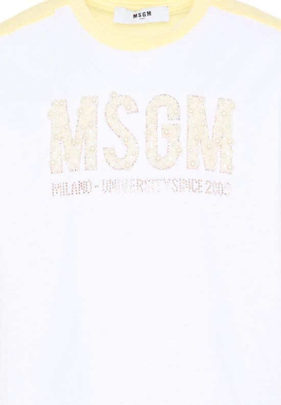 26SS [키즈] 엠에스지엠 티셔츠 S6MSJGTH033 001 79 WHITE - MSGM