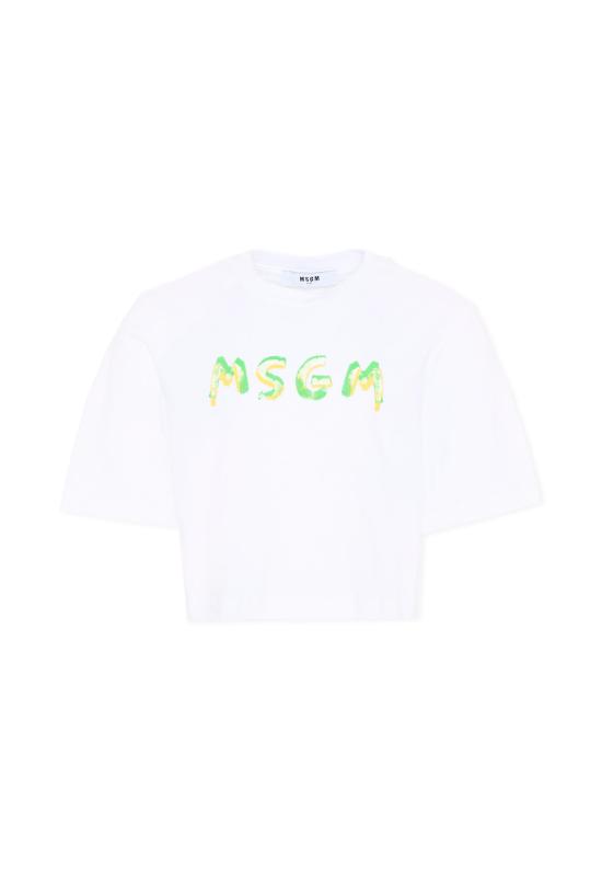 26SS [키즈] 엠에스지엠 티셔츠 S6MSJGTH002 001 WHITE