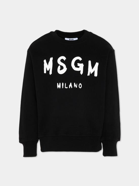 26SS [키즈] 엠에스지엠 트레이닝 상의 S6MSJUSW007 110 BLACK - MSGM