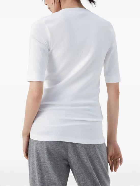 26SS 브루넬로 쿠치넬리 코튼 브이넥 티셔츠 M0TC8EL692 C159 BIANCO - BRUNELLO CUCINELLI