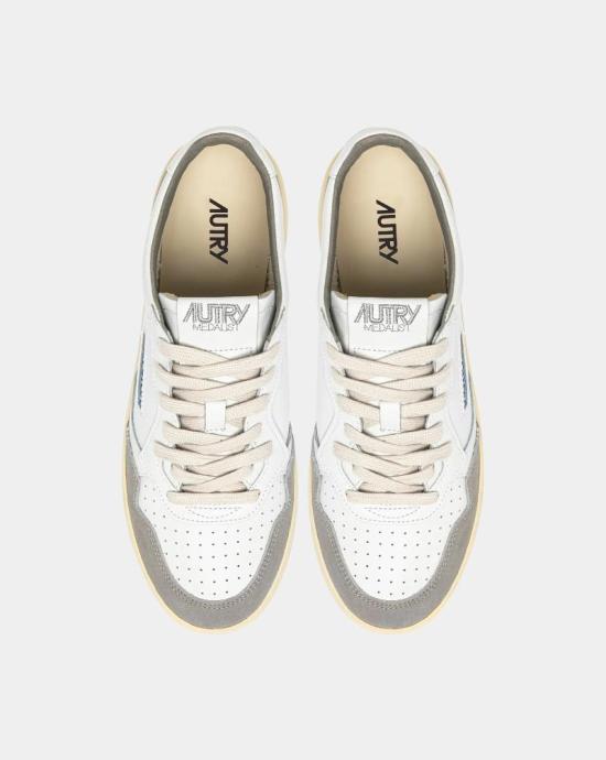 26SS 오트리 메달리스트 로우 스니커즈 AULM FT01 WHT VAP Grey and black - AUTRY