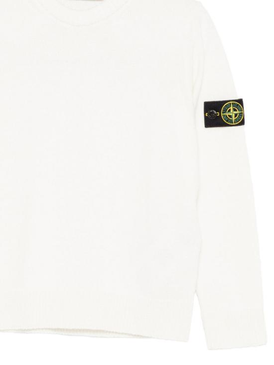 26SS [키즈] 스톤 아일랜드 캐시미어 니트 5100005 S00D3V0001 White - STONE ISLAND