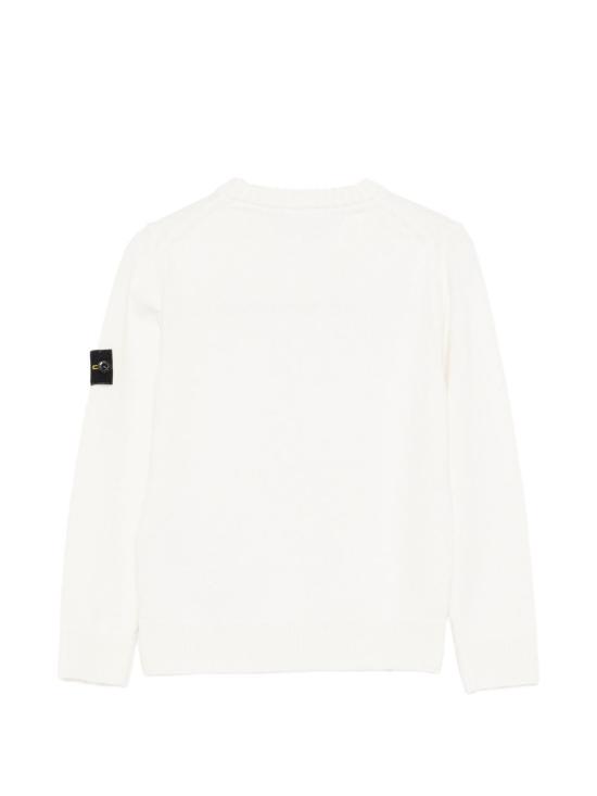26SS [키즈] 스톤 아일랜드 캐시미어 니트 5100005 S00D3V0001 White - STONE ISLAND
