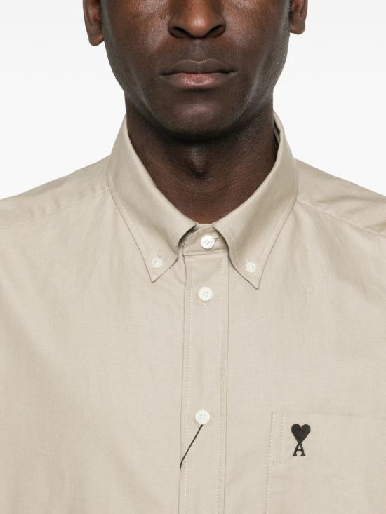 26SS 아미 반팔 셔츠 HSH823CO0210 A036 Beige taupe - AMI