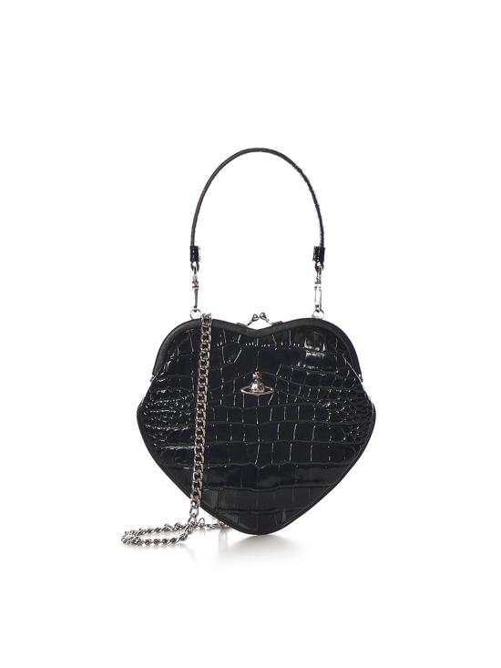 26SS 비비안웨스트우드 벨 하트 프레임 퍼스 4B01000CW L0098N401 Black
