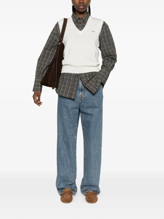 25FW 아페쎄 스웨터 WOAOCF22337 AAD White - A.P.C.