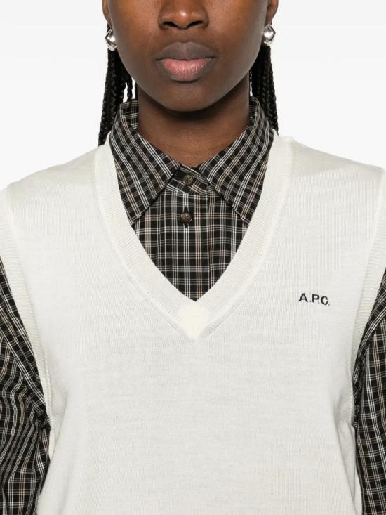 25FW 아페쎄 스웨터 WOAOCF22337 AAD White - A.P.C.