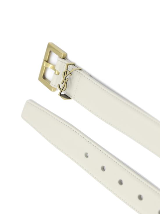 26SS 생로랑 레귤러 벨트 634437 BOO0W9207 White - SAINT LAURENT