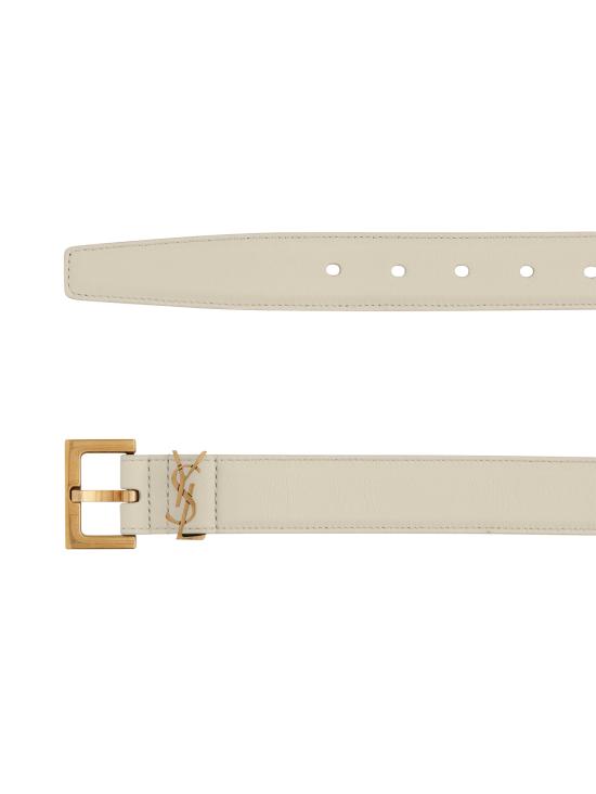 26SS 생로랑 레귤러 벨트 634437 BOO0W9207 White - SAINT LAURENT