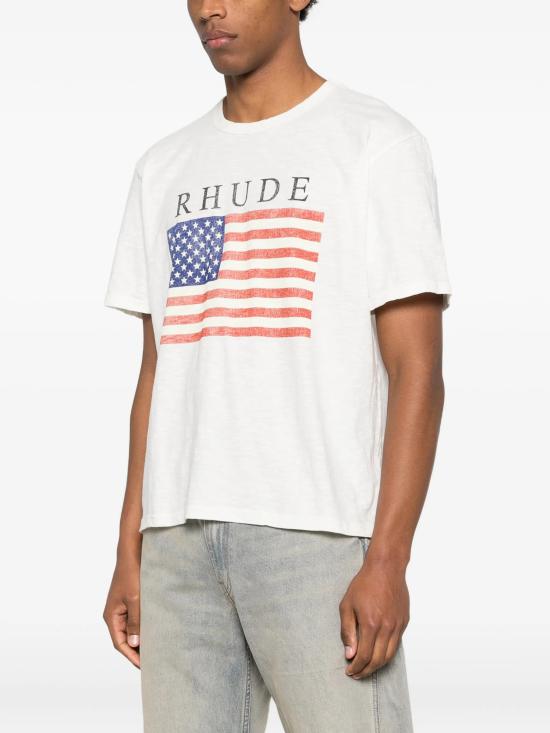 26SS 루드 반팔 티셔츠 RHPS26TT23012 3166 White - RHUDE