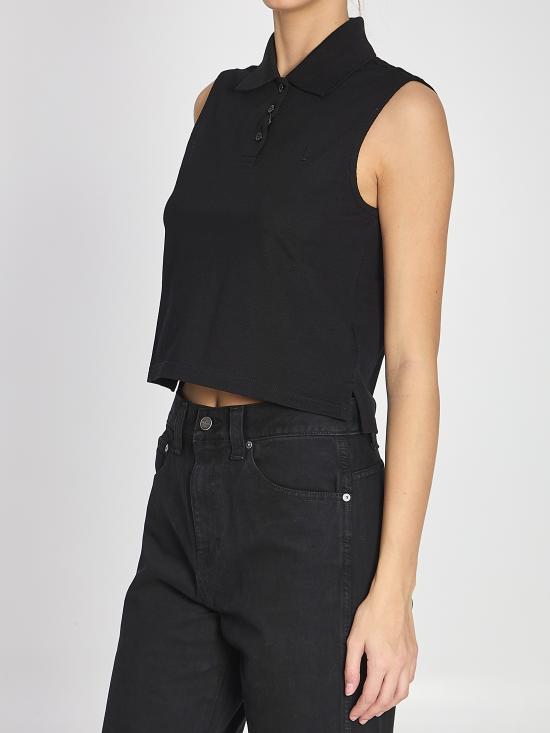 26SS 생로랑 폴로 티셔츠 862601 BLACK - SAINT LAURENT