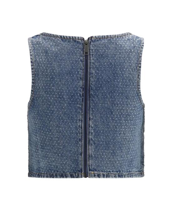 26SS 셀프 포트레이트 데님 셔츠 4775254 Blue - SELF PORTRAIT