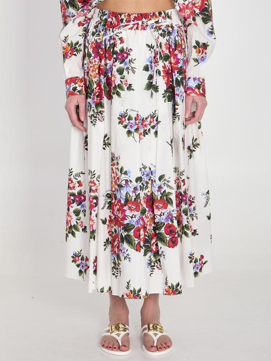 26SS 돌체앤가바나 롱 스커트 F4DC7T WHITE