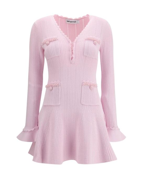 26SS 셀프 포트레이트 미디 원피스 1187987 Pink