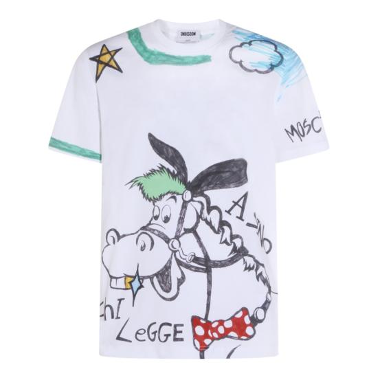 26SS 모스키노 반팔 티셔츠 261ZZ070502411888 White