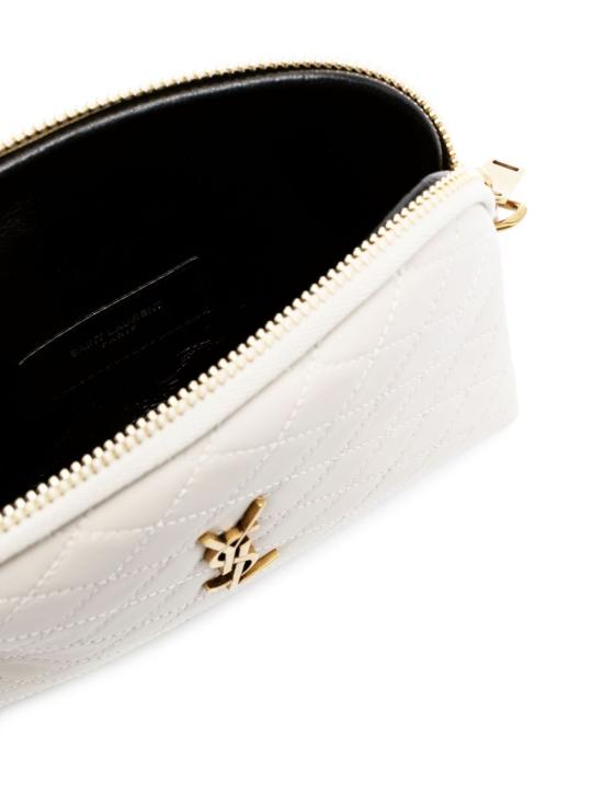 26SS 생로랑 퀼티드 램스킨 가비 지퍼 파우치 733667 1EL079207 Beige - SAINT LAURENT