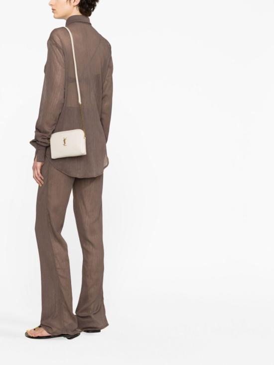 26SS 생로랑 퀼티드 램스킨 가비 지퍼 파우치 733667 1EL079207 Beige - SAINT LAURENT