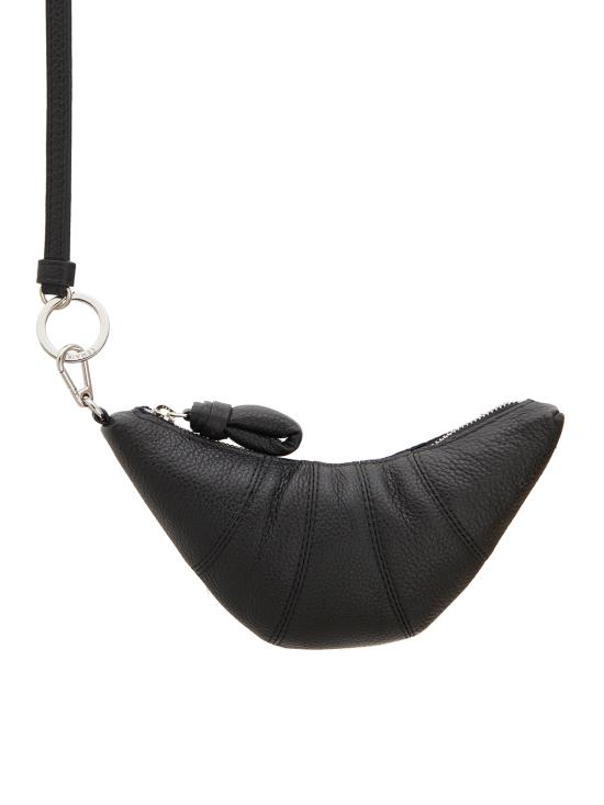 26SS 르메르 소프트 그레인드 레더 크로스바디 크루아상 코인 퍼스 NSL0054LL0018BK999 Black - LEMAIRE