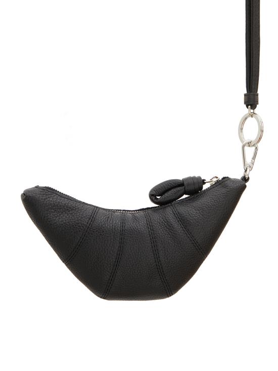 26SS 르메르 소프트 그레인드 레더 크로스바디 크루아상 코인 퍼스 NSL0054LL0018BK999 Black