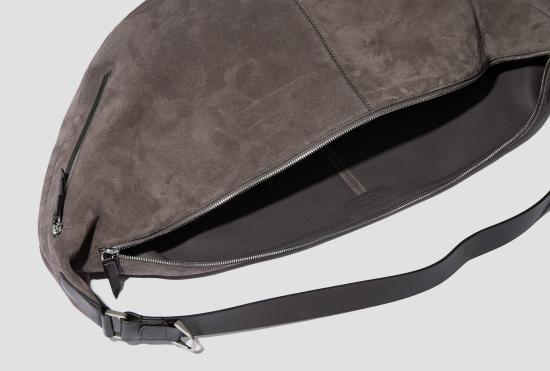 26SS 르메르 숄더백 대형 화살통 클립 백 - 스웨이드 가죽 BG0197 LL0125 그레이 - LEMAIRE