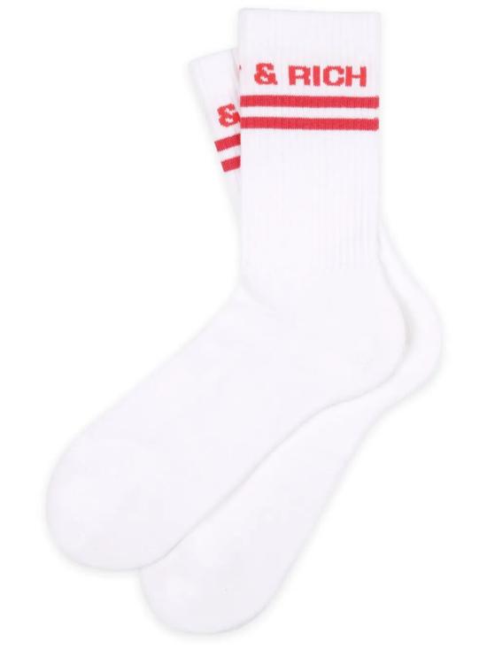  스포티앤리치 양말 AC033S402BW WHITE