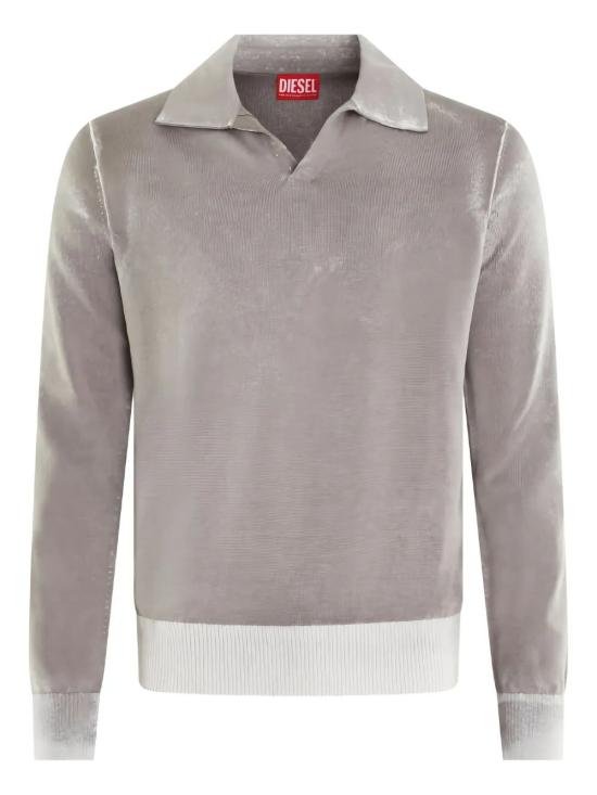 25FW 디젤 k 로렌조 리버스 프린트 폴로 니트 A148490BEAR 91L MOURNGDOVE