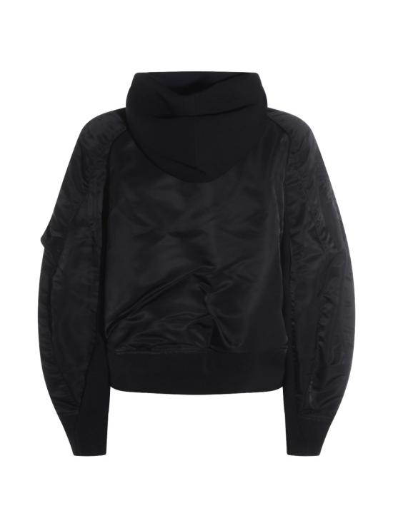 26SS 사카이 후드 티셔츠 26 08343 001 Black - SACAI