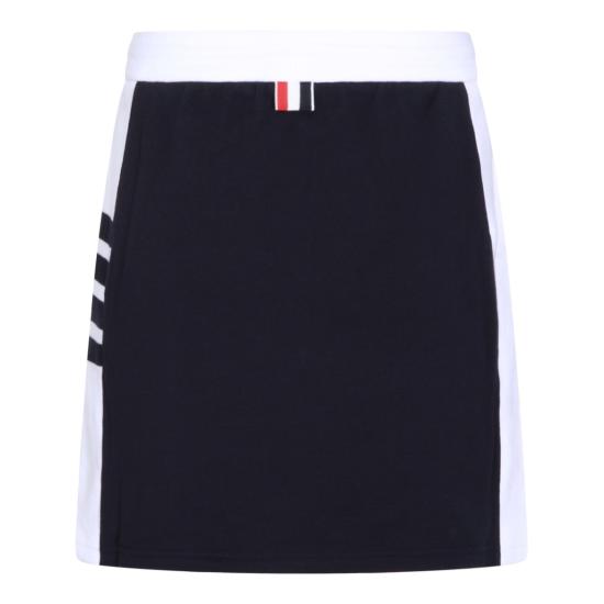 26SS 톰브라운 클래식 4바 저지 미니 스커트 FJK130A03037415 Blue - THOM BROWNE