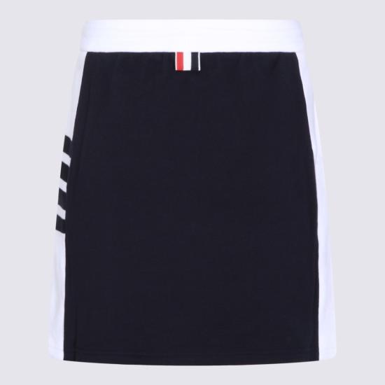 26SS 톰브라운 클래식 4바 저지 미니 스커트 FJK130A03037415 Blue - THOM BROWNE