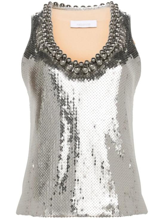  파코라반 민소매 티셔츠 24SCTO696CU0015P Silver