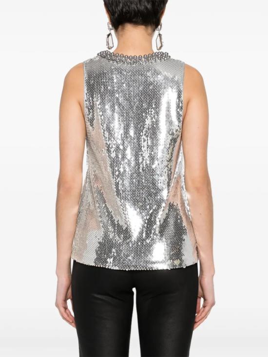  파코라반 민소매 티셔츠 24SCTO696CU0015P Silver - PACO RABANNE