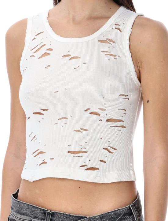 26SS 알13 민소매 티셔츠 R13WK080K001B White - R13