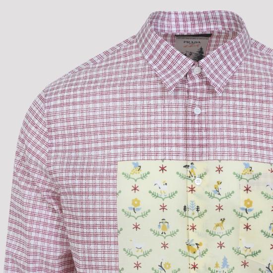 26SS 프라다 긴팔 셔츠 UCN627SWMO 18WT Red - PRADA