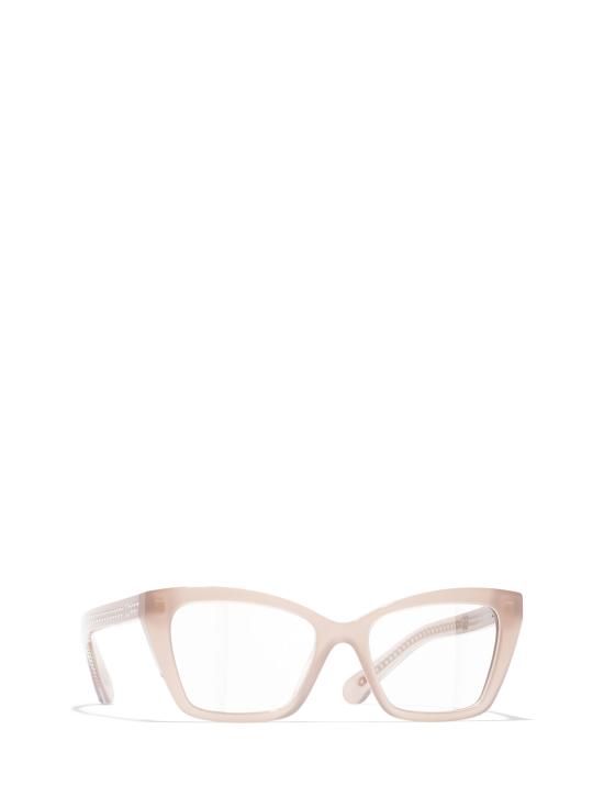 26FW 샤넬 안경 CH3494 1812 TRANSPARENT BEIGE PINK - CHANEL