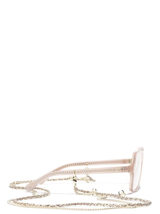 26FW 샤넬 안경 CH3492 1812 TRANSPARENT BEIGE PINK - CHANEL
