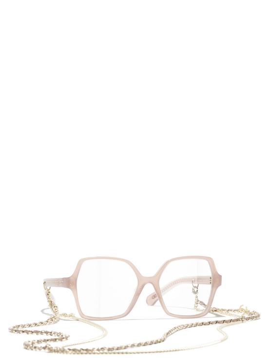 26FW 샤넬 안경 CH3492 1812 TRANSPARENT BEIGE PINK - CHANEL