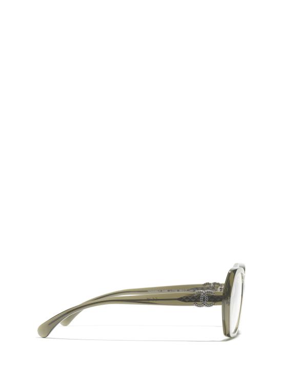 26FW 샤넬 안경 CH3496 1742 CRYSTAL OLIVE - CHANEL