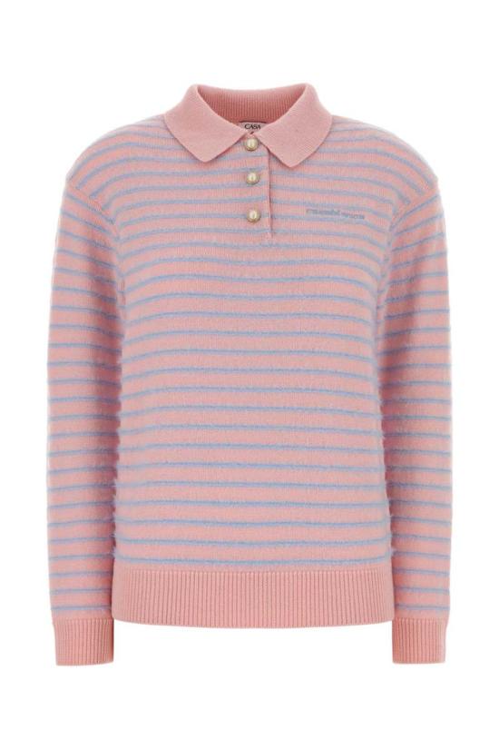 26SS 카사블랑카 긴팔 티셔츠 WSP26KW123601 PINK STRIPPED