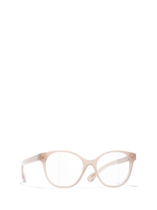 26FW 샤넬 안경 CH3493 1812 TRANSPARENT BEIGE PINK - CHANEL