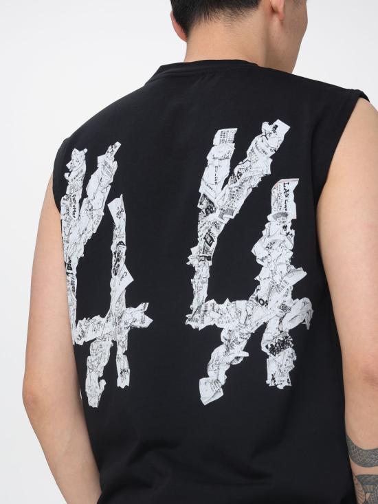 26SS 44레이블 반팔 티셔츠 B0030654FA706 P756 Black - 44 LABEL