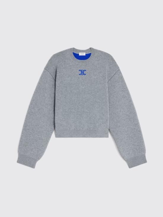 26SS 셀린느 캐시미어 크루넥 스웨터 RY0M40X73 10DU Grey