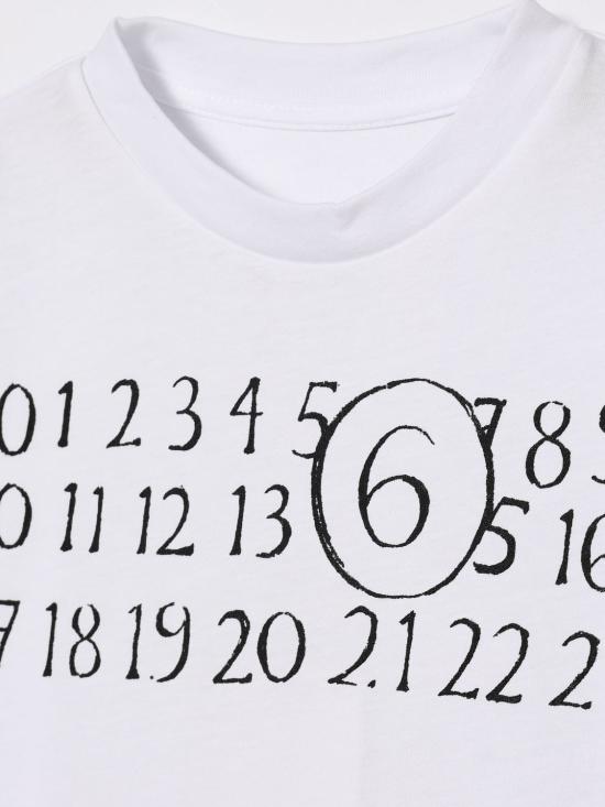 26SS [키즈] MM6 메종마르지엘라 티셔츠 M61020MM02Y M6100 White - MM6 MAISON MARGIELA
