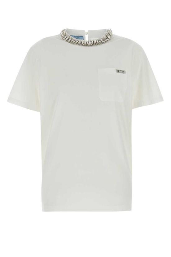 26SS 프라다 반팔 티셔츠 3576BRSOOO182X F0009 WHITE