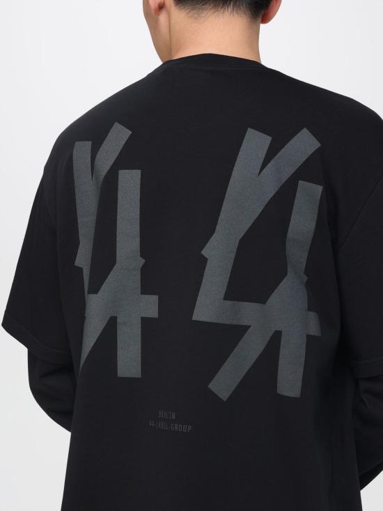 26SS 44레이블 반팔 티셔츠 B0030607FA706 P781 Black - 44 LABEL