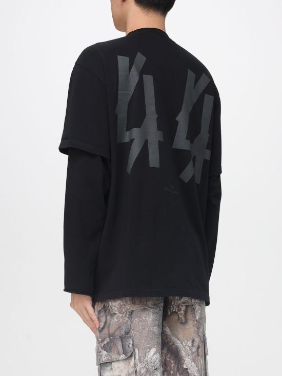 26SS 44레이블 반팔 티셔츠 B0030607FA706 P781 Black - 44 LABEL
