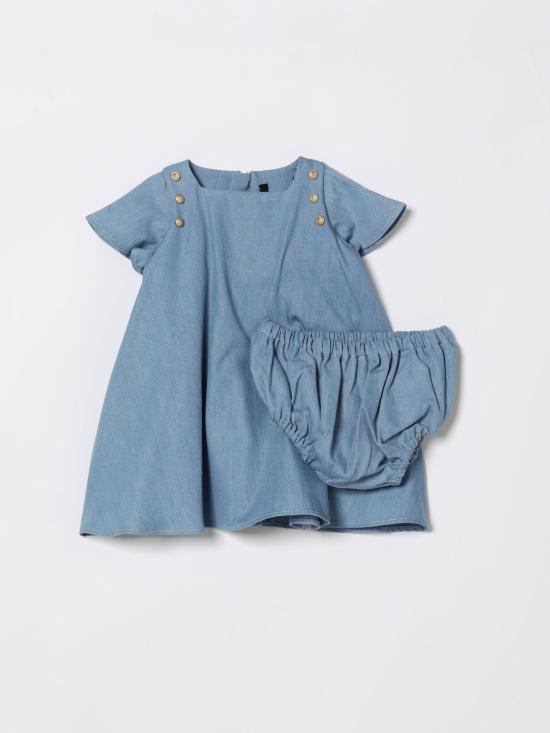 26SS [키즈] 발망 점프수트 BY1171P0588 653 Blue - BALMAIN