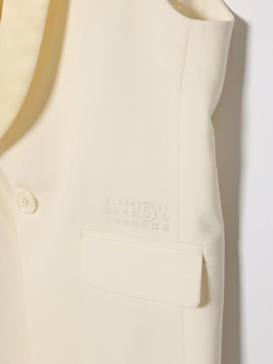 26SS [키즈] MM6 메종마르지엘라 베스트 M60933MM07G M6103 Yellow Cream - MM6 MAISON MARGIELA