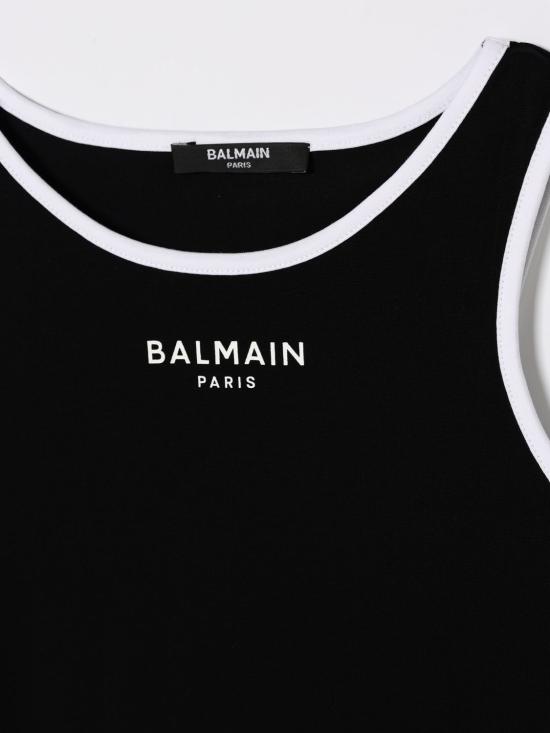 26SS [키즈] 발망 티셔츠 BY8A12Z3277 930BC Black - BALMAIN